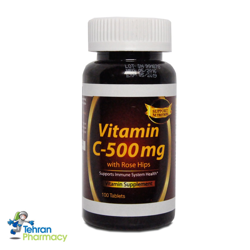 کپسول ویتامین ث ساپورت نوتریشن SUPPORT NUTRITION Vitamin C- 500 mg
